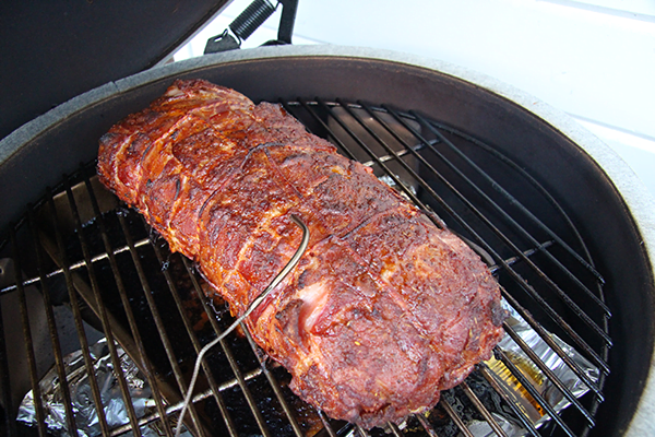 Stuffed fatty van de barbecue